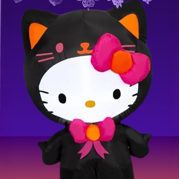Hello Kitty Black and Pink Halloween Inflatable